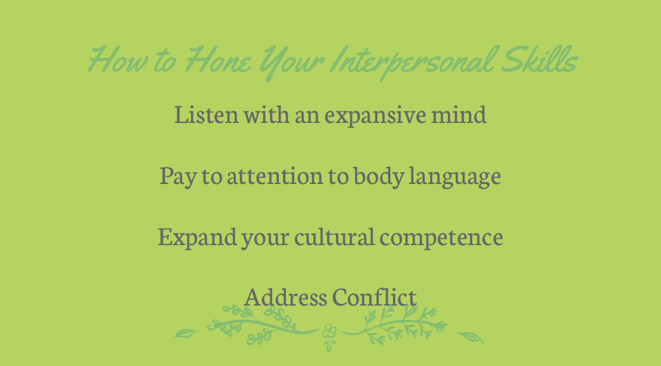 4 interpersonal skills